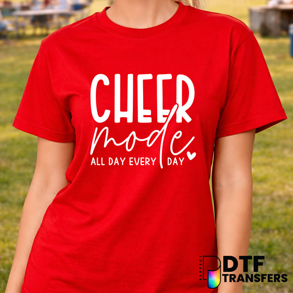 CHEER MODE All Day Every Day – Cheerleading DTF Transfer
