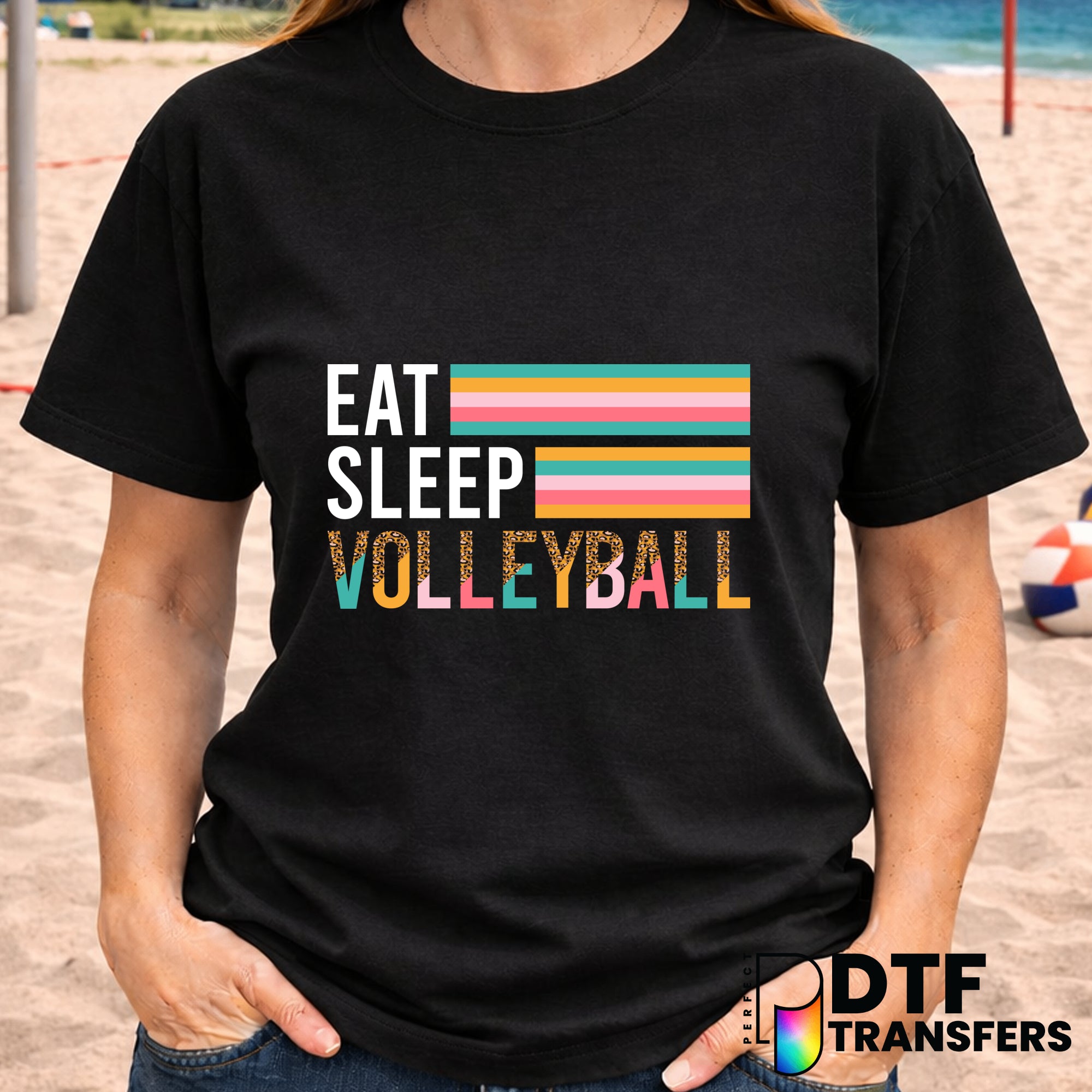 Eat Sleep Volleyball – Volleyball DTF Transfer
