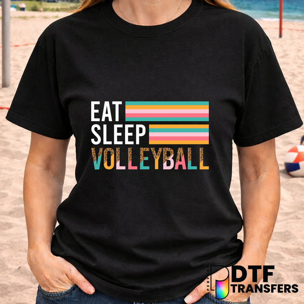 Eat Sleep Volleyball – Volleyball DTF Transfer
