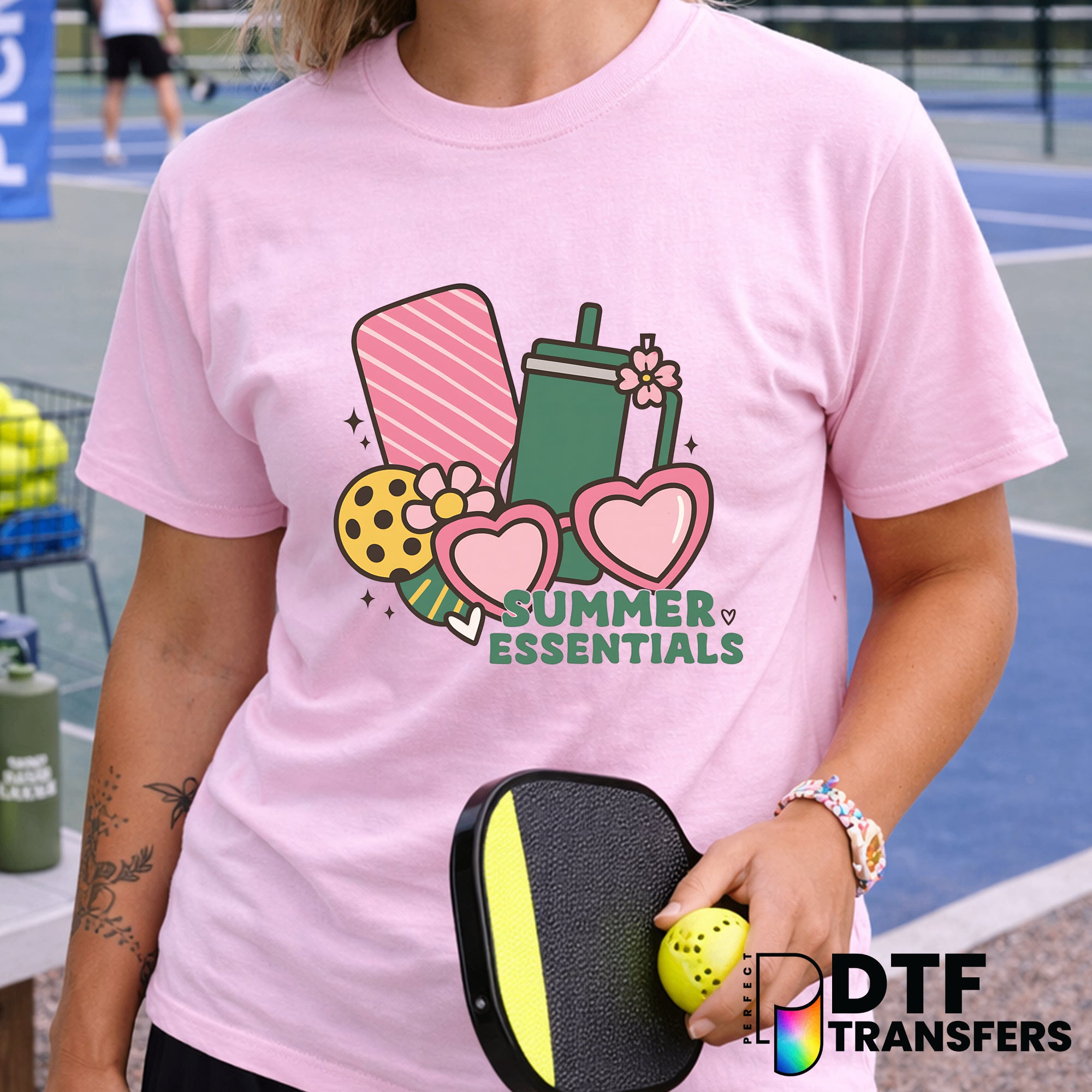 Pickleball Summer Essentials – Pickleball DTF Transfer
