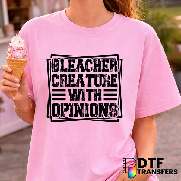 BLEACHER CREATURE WITH OPINIONS – Baseball DTF Transfer