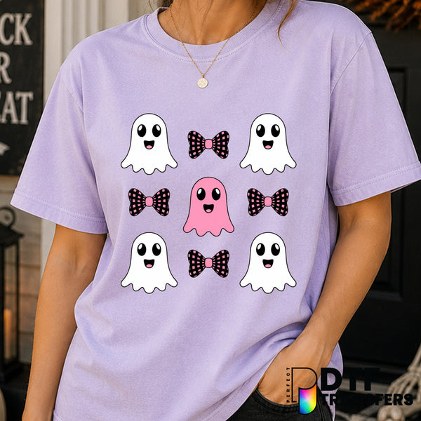 Cute Ghost Coquette Bow – Halloween DTF Transfer