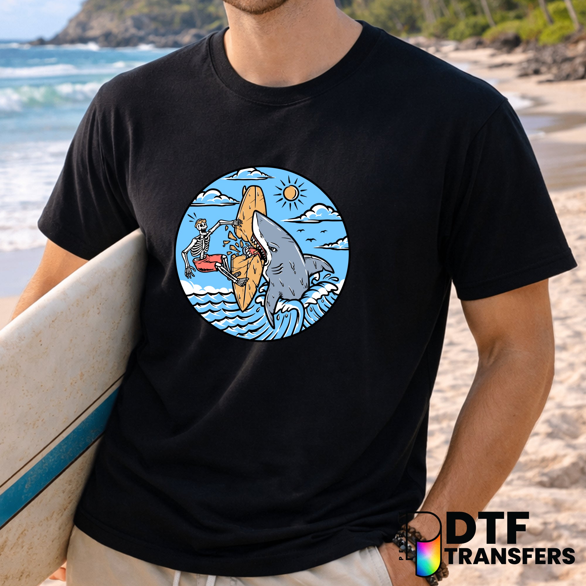 SUMMER WAVES – Surfing DTF Transfer