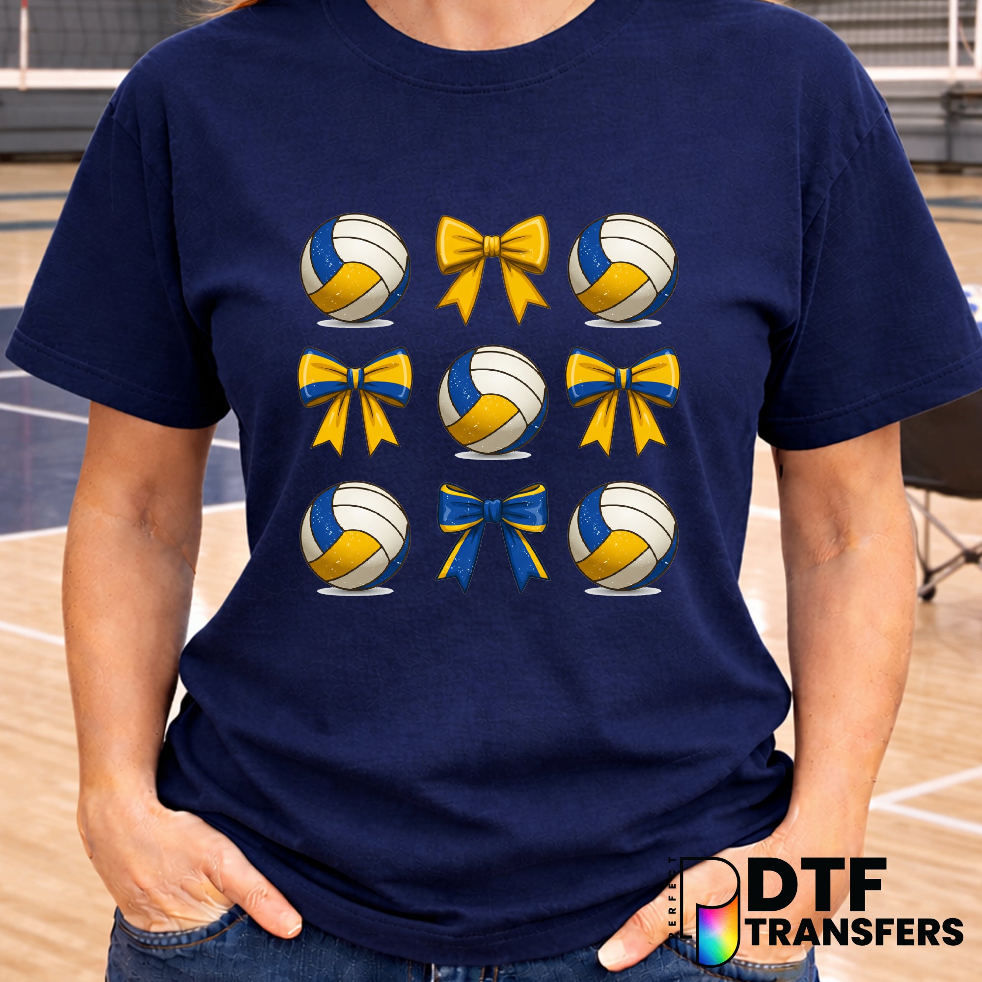 Volleyball Mom Coquette Bow – DTF Transfer