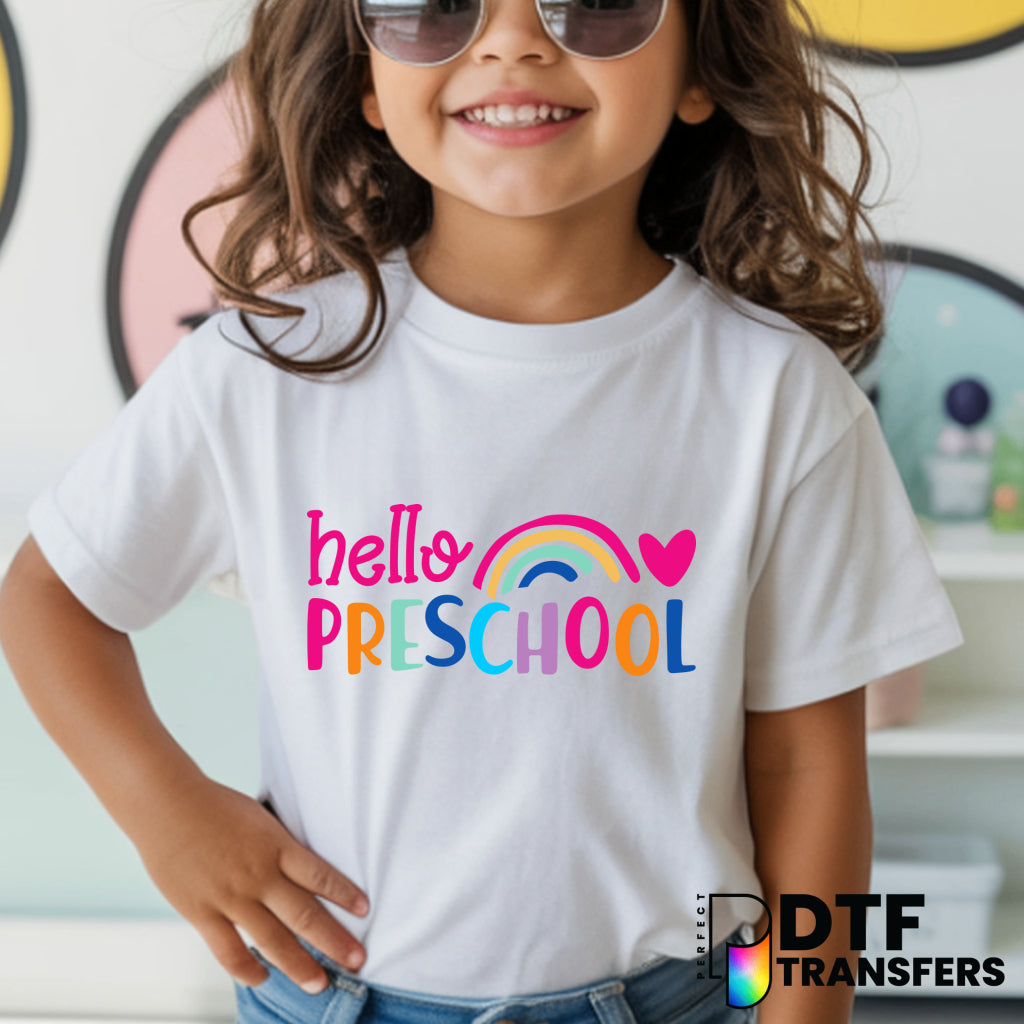 Hello Preschool Welcome Back to School – Teacher DTF Transfer