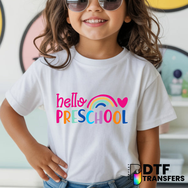 Hello Preschool Welcome Back to School – Teacher DTF Transfer