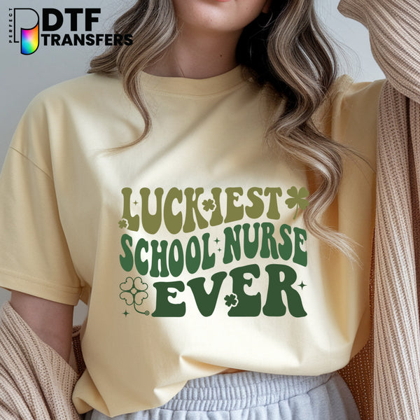 Luckiest School Nurse – School Nurse DTF Transfer