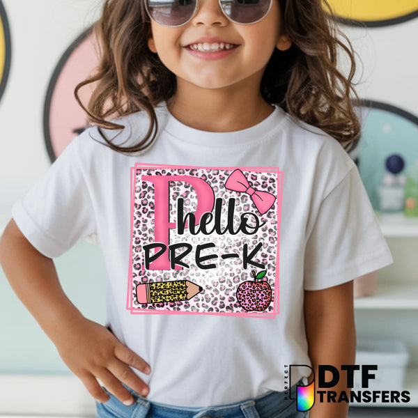 Hello Pre K Welcome Back to School – Teacher DTF Transfer