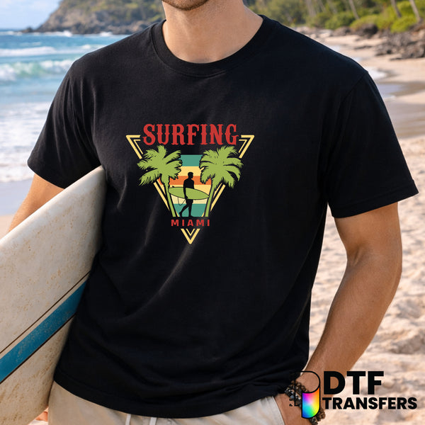 Surf The Wave – Surfing DTF Transfer