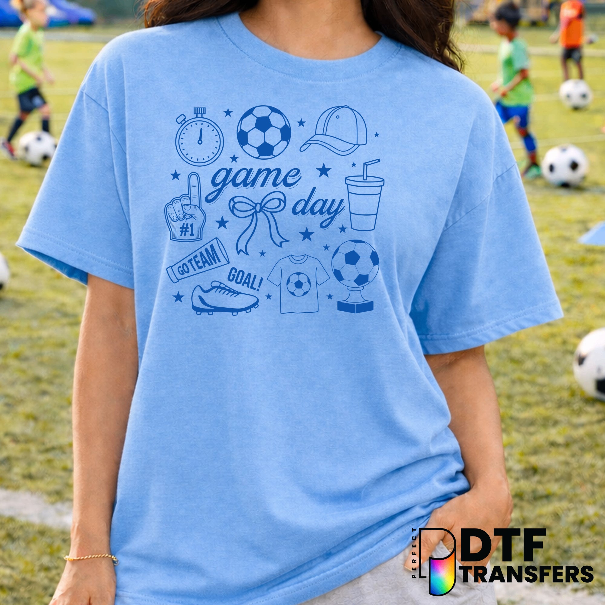 Game Day Soccer Bows – Soccer DTF Transfer