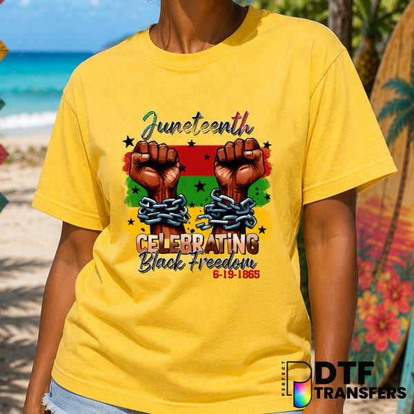 Juneteenth Celebrating Black Freedom 1865 – Black History Month DTF Transfer