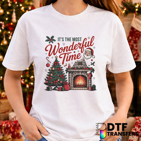 It's The Most Wonderful Time – Christmas DTF Transfer