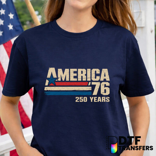 American Flag 1776 250 Years – Fourth of July DTF Transfer