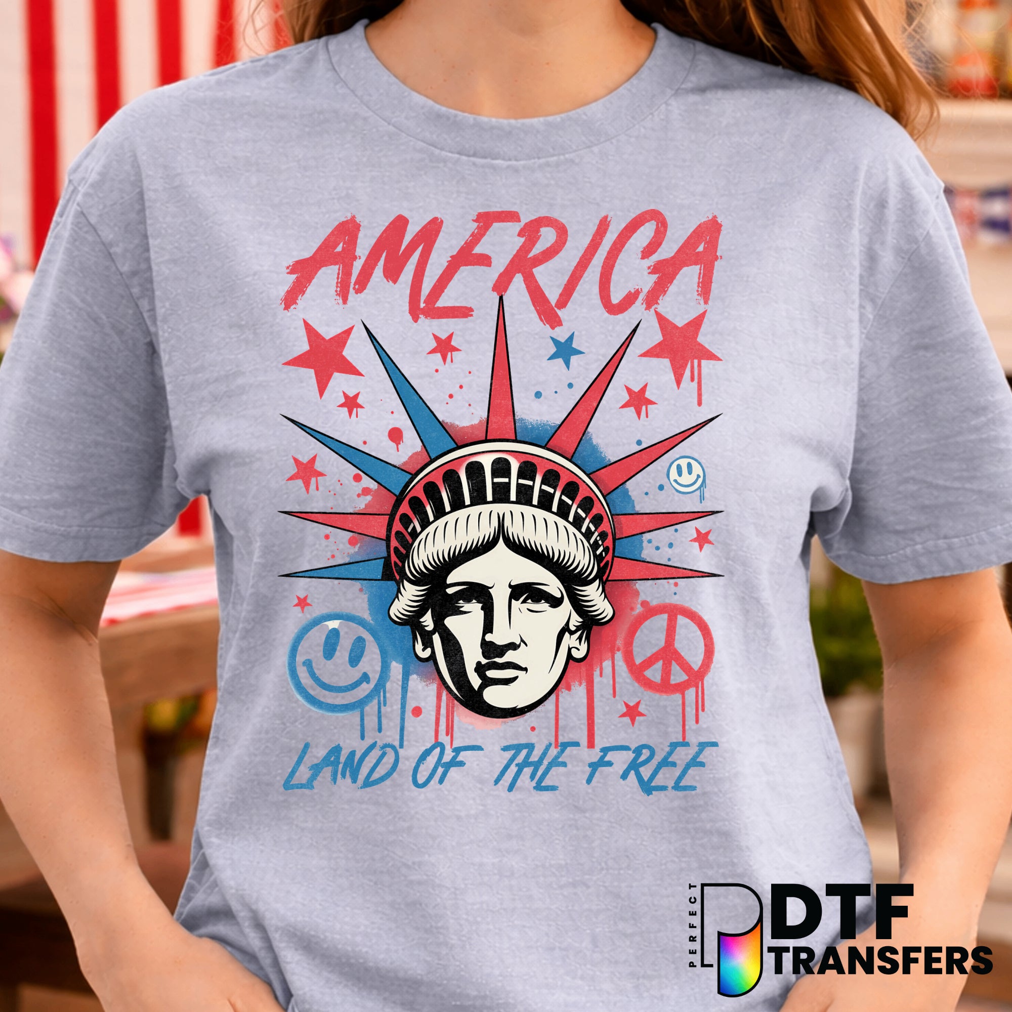 America Land of The Free – Fourth of July DTF Transfer