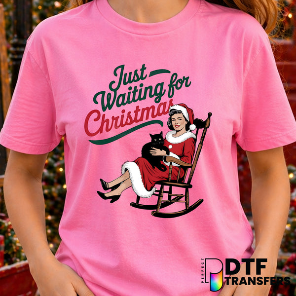 Just Waiting for Christmas – Christmas DTF Transfer