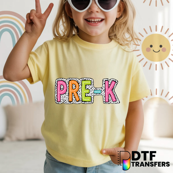 Pre-K Dalmatian Dots Doodle – Teacher DTF Transfer