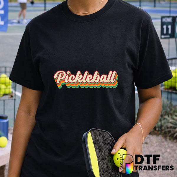 Rainbow Script Pickleball – DTF Transfer