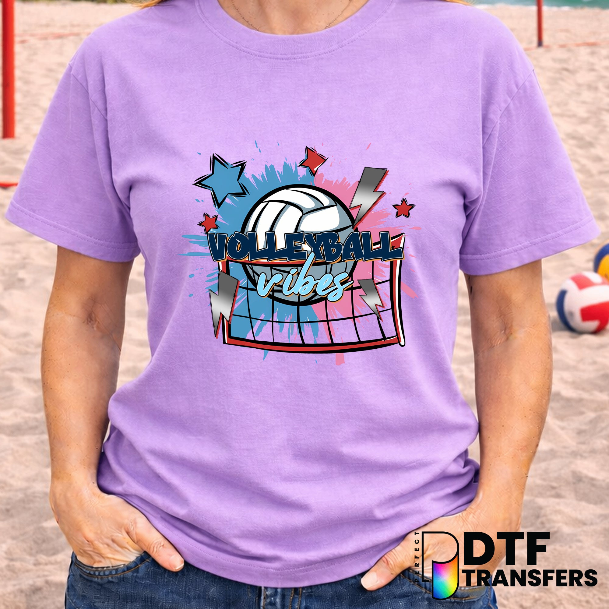 Volleyball Vibes – Volleyball DTF Transfer