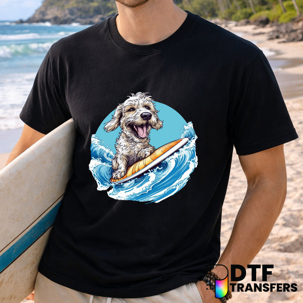 Cute Surfing Dog – Surfing DTF Transfer