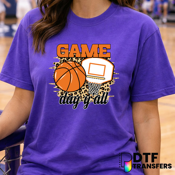 Game Day Y'all Basketball Leopard – Basketball DTF Transfer
