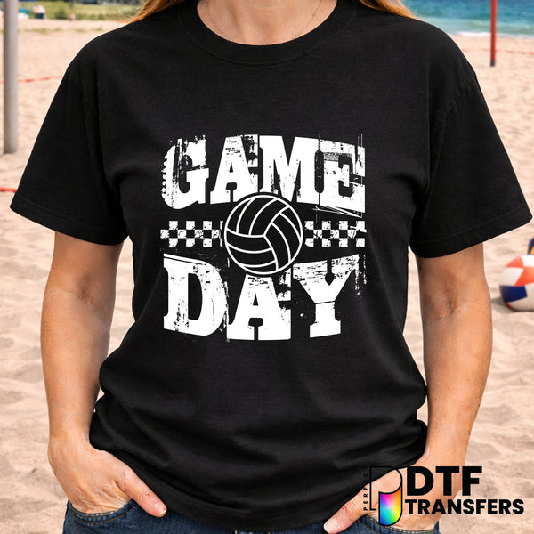 Game Day Varsity Volleyball Checkered DTF Transfer