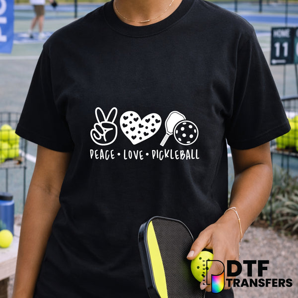 Peace Love Pickleball – Pickleball DTF Transfer