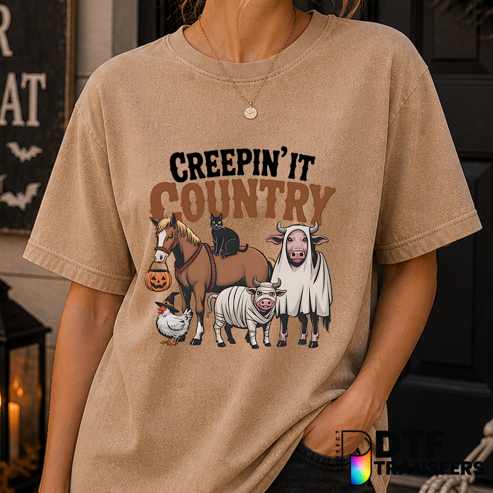 Creepin' It Country – Halloween DTF Transfer