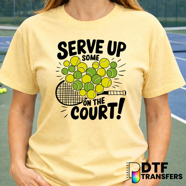 Serve Up Some Love On the Court – Tennis DTF Transfer