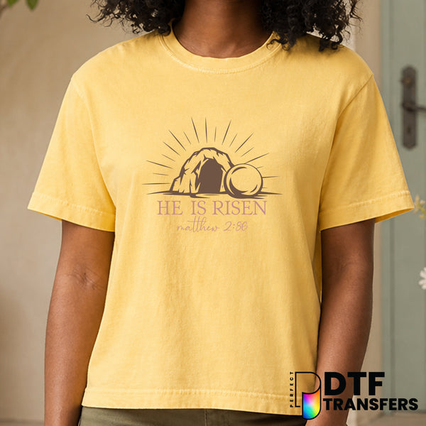 He Is Risen – Easter DTF Transfer