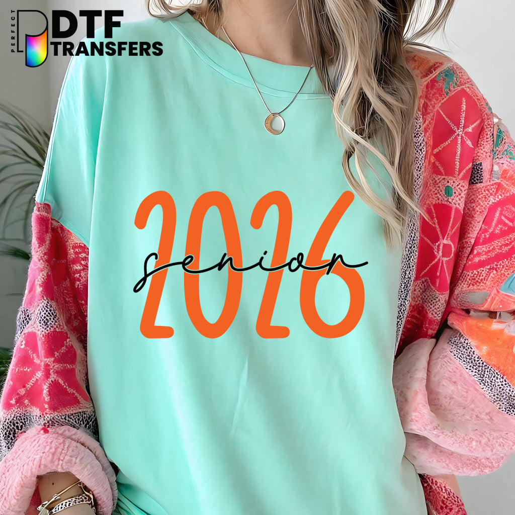 Senior 2026 Orange – Teacher DTF Transfer