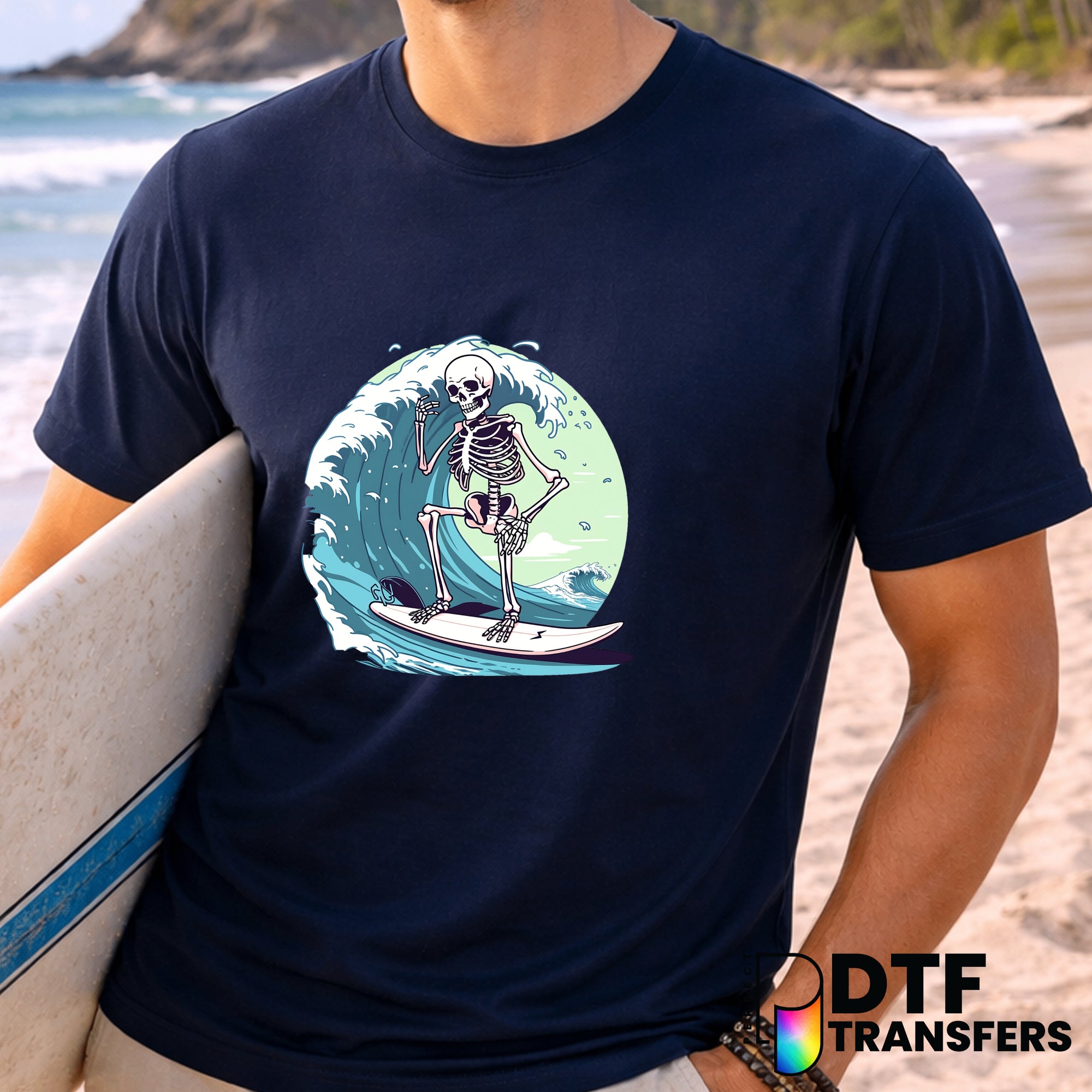 SUMMER SURF BOARD WAVES – Surfing DTF Transfer
