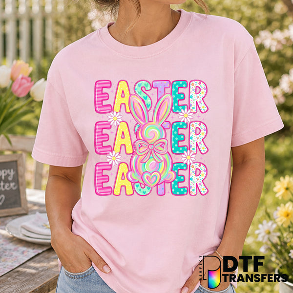 Stacked Bunny Brushstroke – Easter DTF Transfer