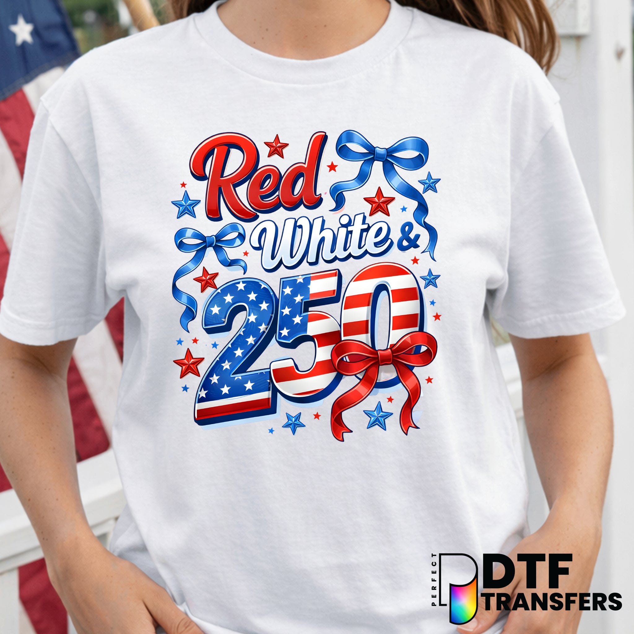 Red White & Blue – Fourth of July DTF Transfer