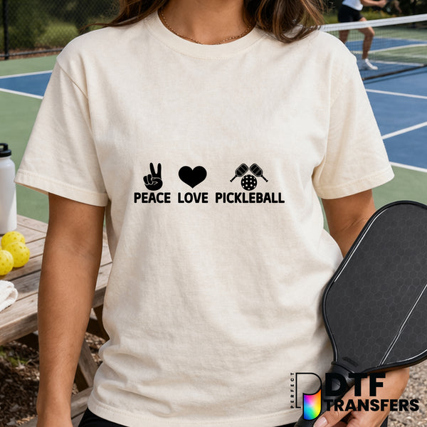 Peace Love Pickleball – Pickleball DTF Transfer