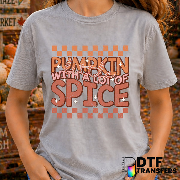 Little Pumpkin With A Lot Of Spice – Thanksgiving DTF Transfer