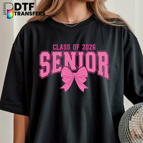 Pink Bow Class of 2026 Senior – Teacher DTF Transfer