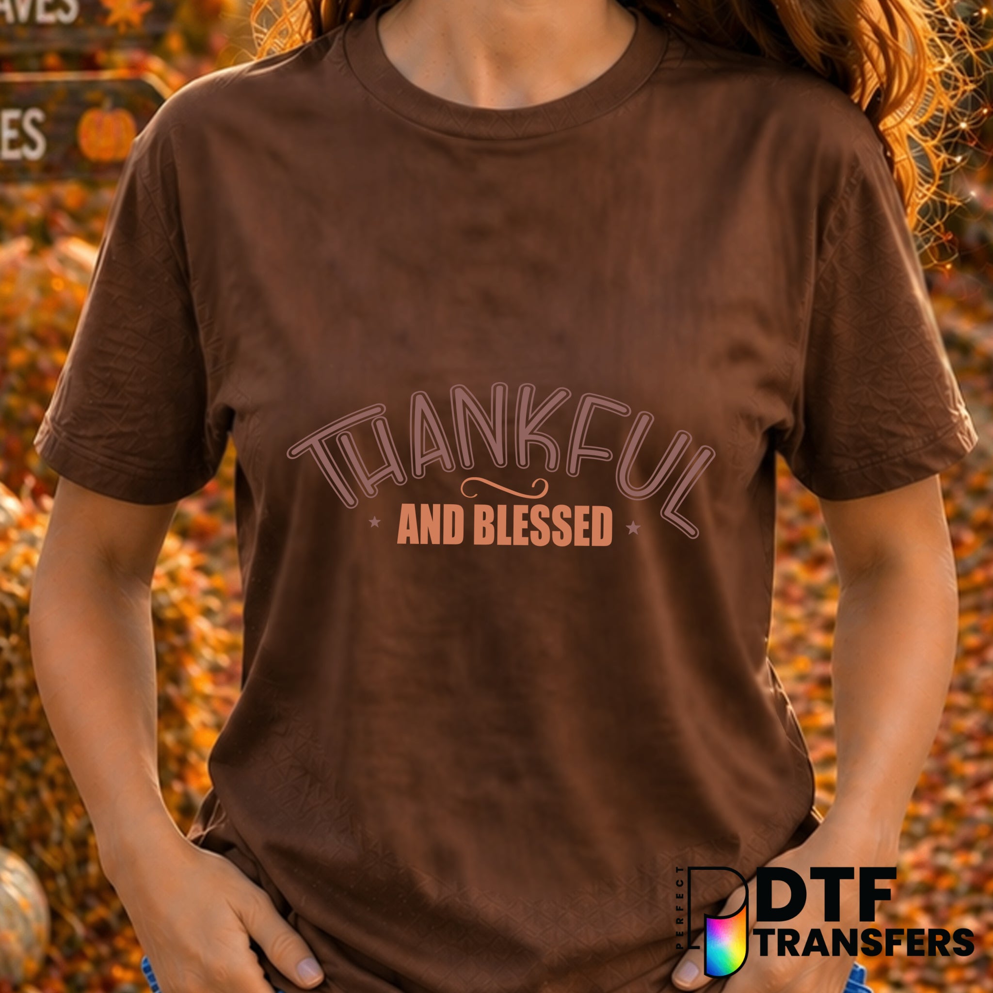 Thankful and Blessed – Thanksgiving DTF Transfer