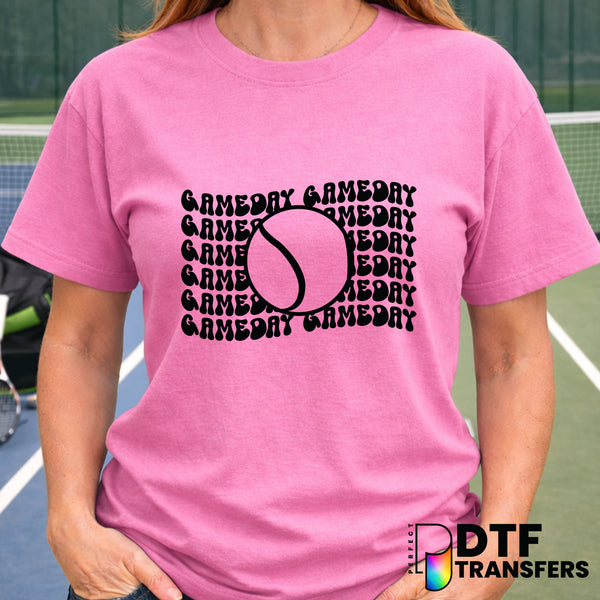 Game Day Tennis Ball – Tennis DTF Transfer