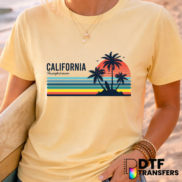 California The Perfect Wave Surf Co. – Surfing DTF Transfer