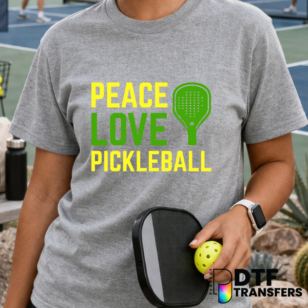 Peace Love Pickleball – Pickleball DTF Transfer