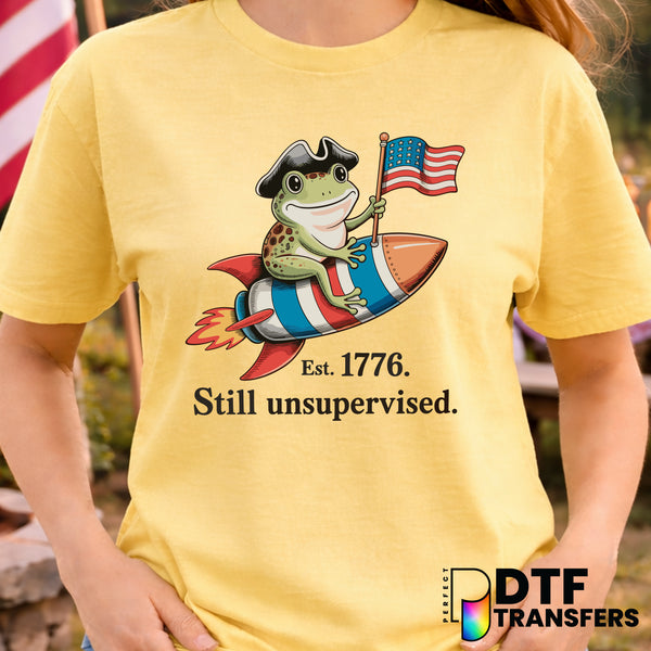 Still Unsupervised – Fourth of July DTF Transfer