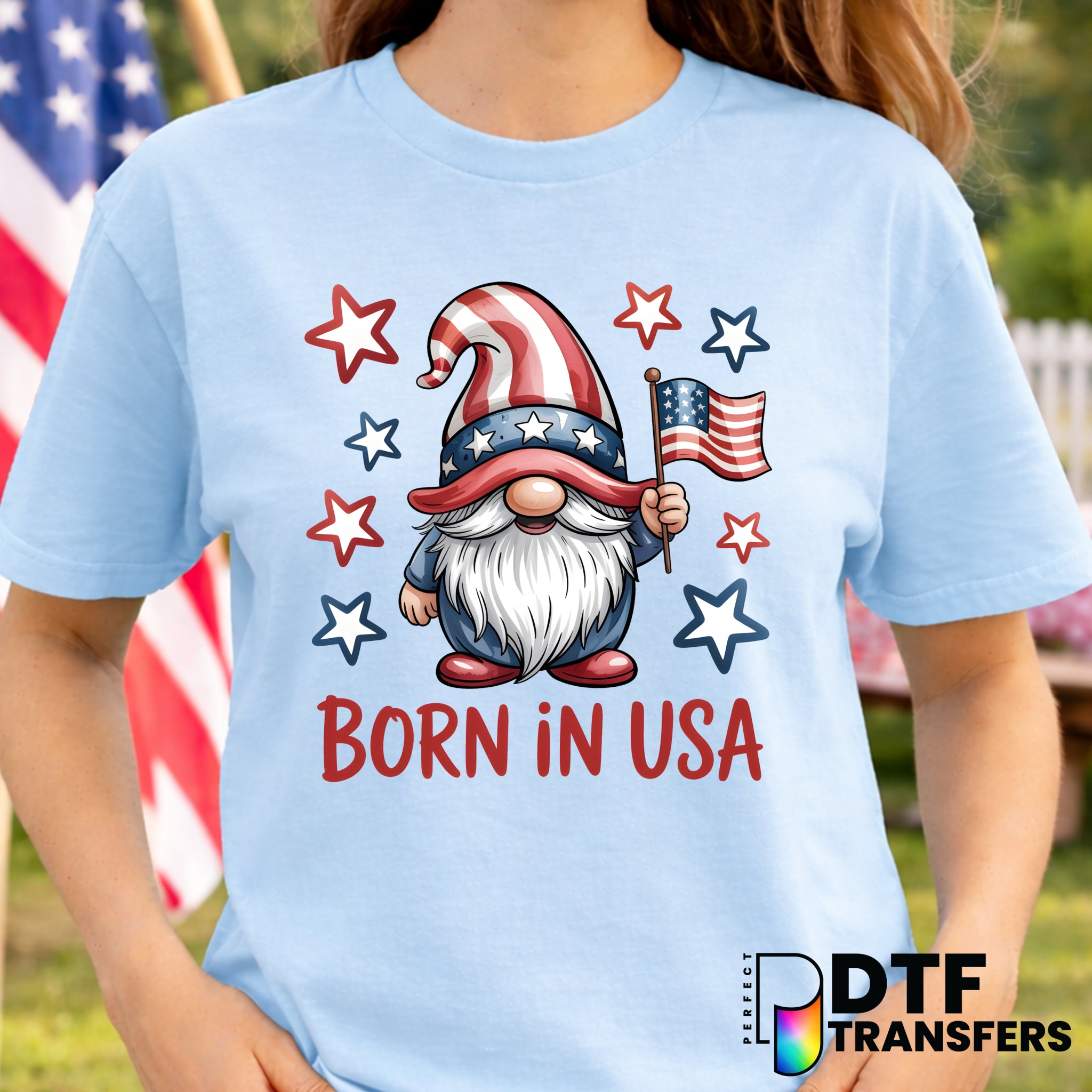 Born in the USA – Fourth of July DTF Transfer