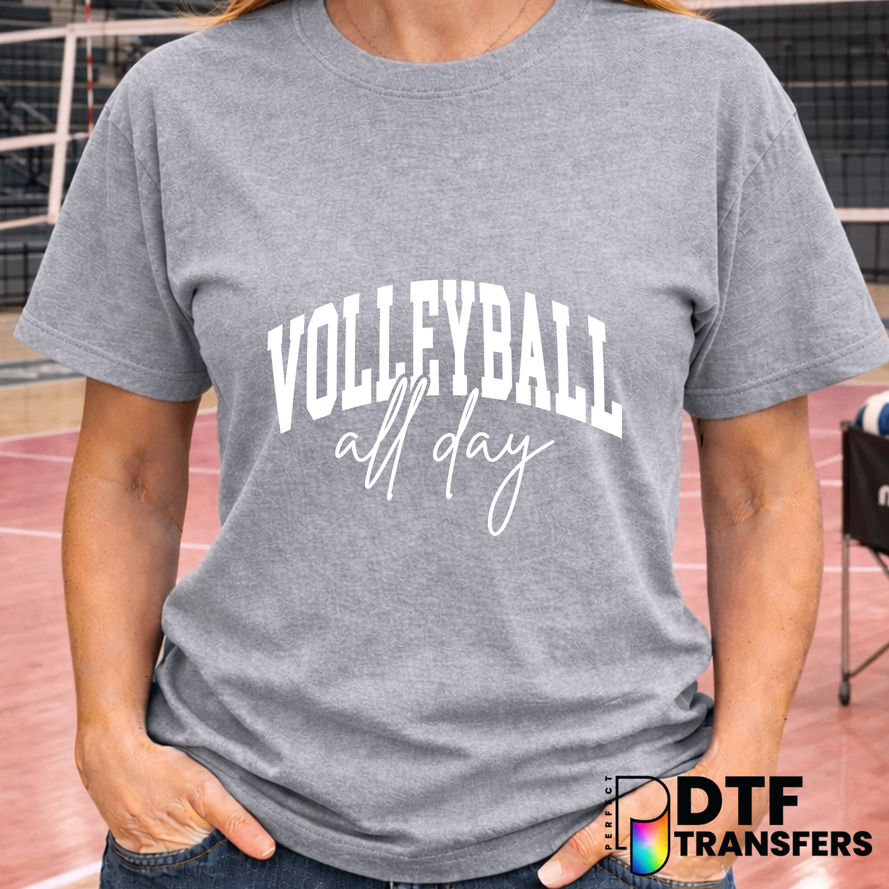 Volleyball All Day – Volleyball DTF Transfer
