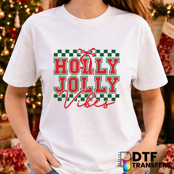 Holly Jolly Vibes – Christmas DTF Transfer