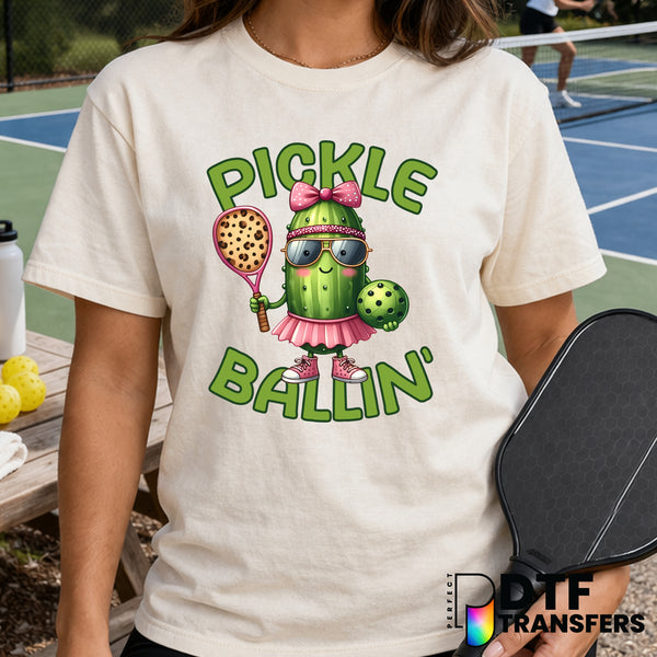Pickle Ballin' – Pickleball DTF Transfer