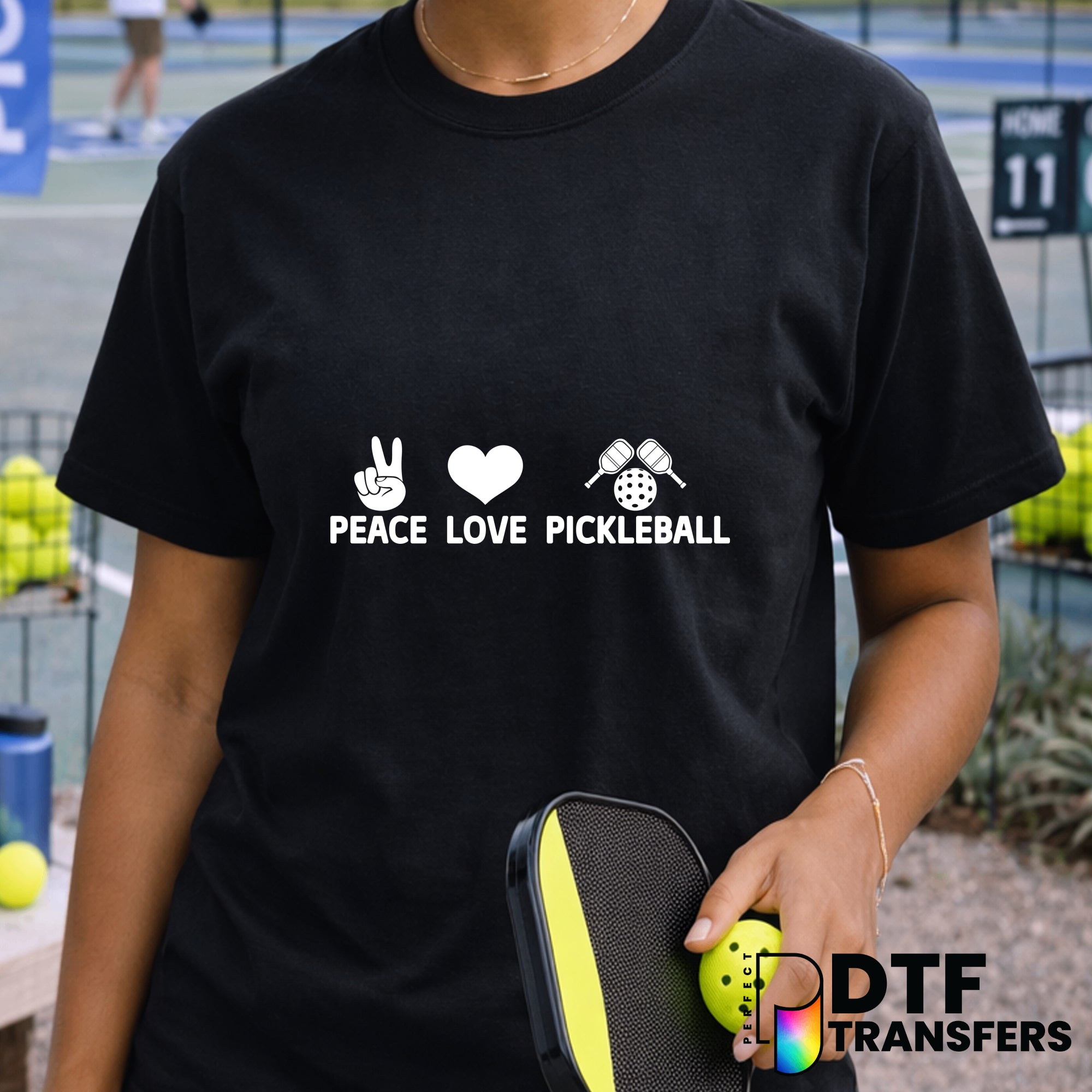 Peace Love Pickleball – Pickleball DTF Transfer