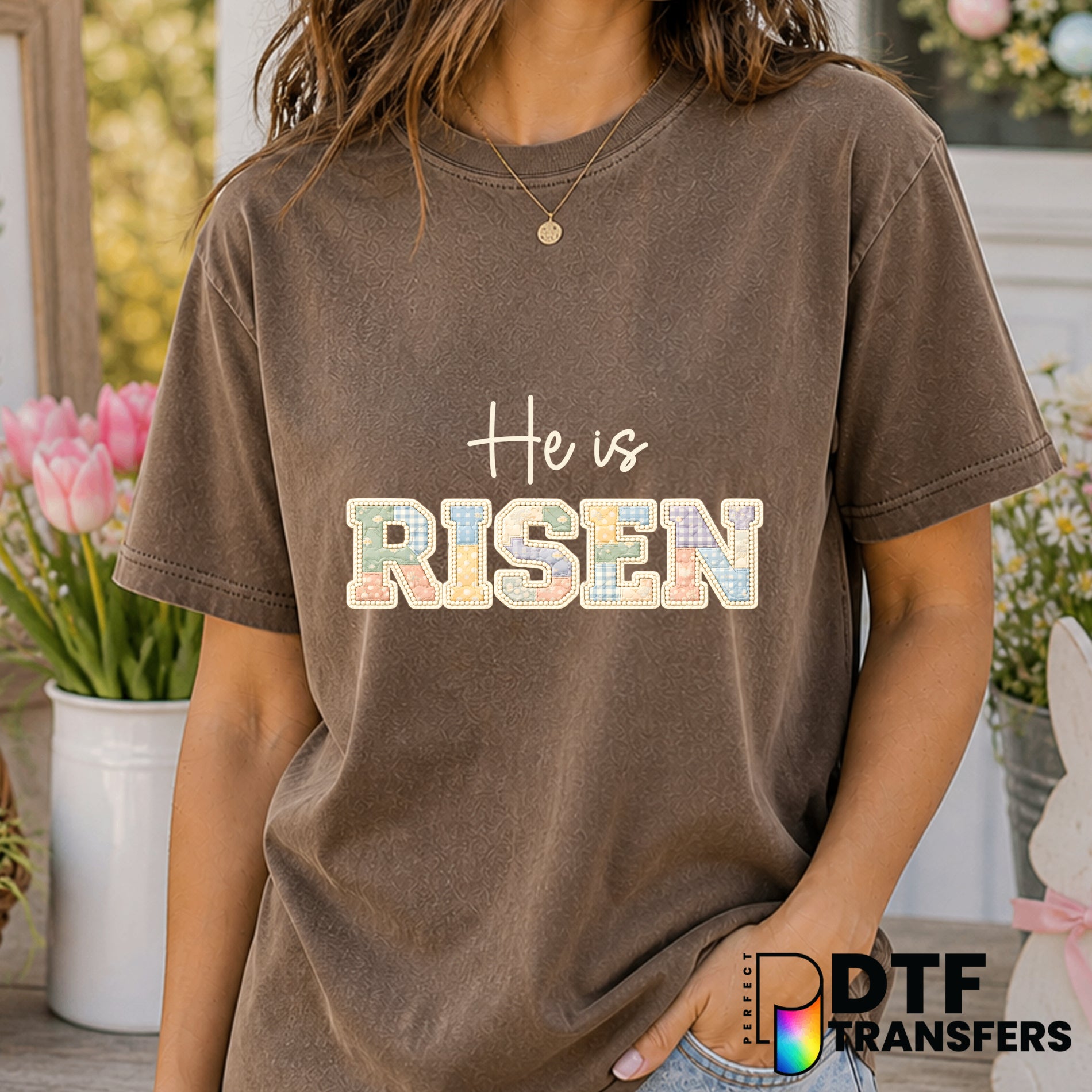 He Is Risen – Easter DTF Transfer
