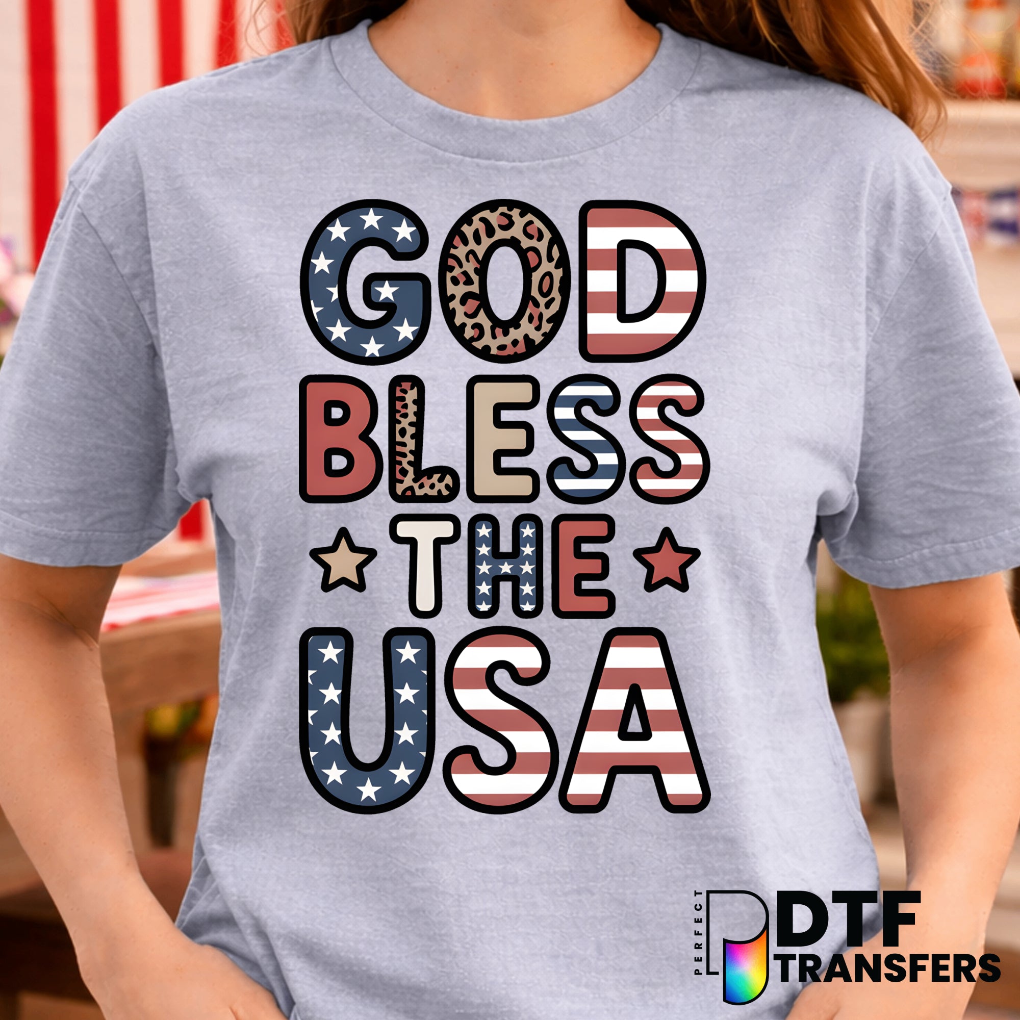 God Bless The USA 4th of July – Fourth of July DTF Transfer
