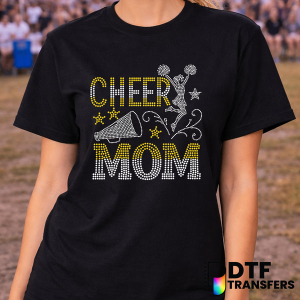Cheer Mom Faux Rhinestone – Cheerleading DTF Transfer