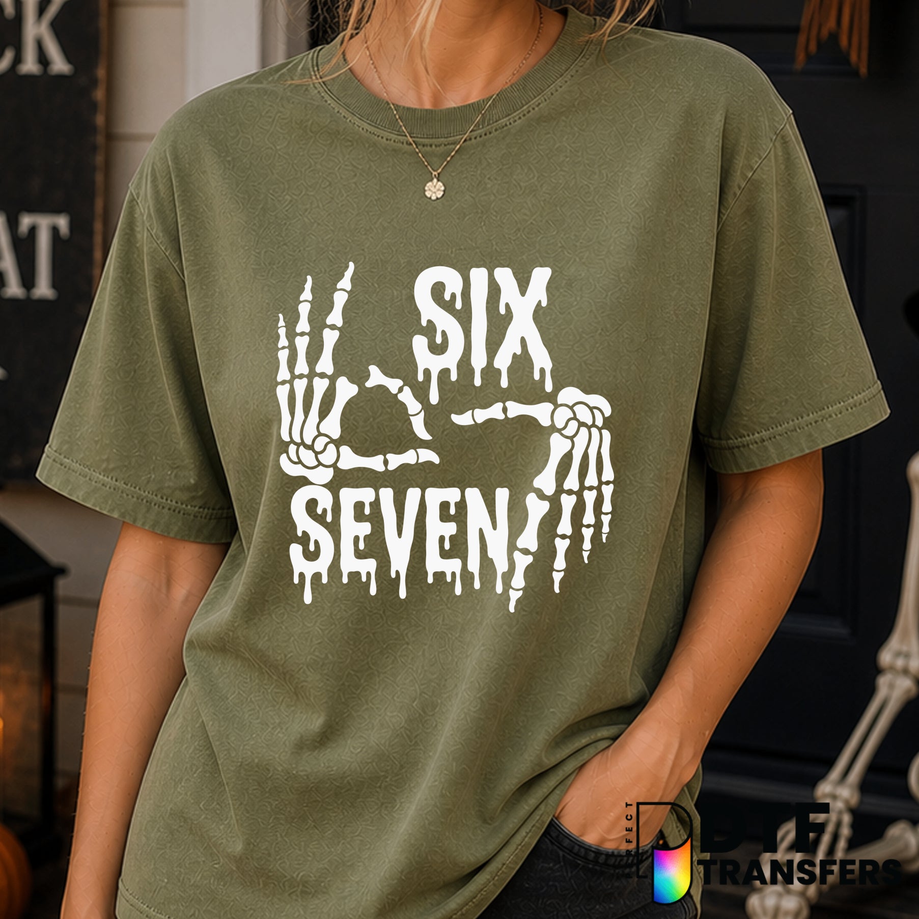 SKELETON HAND NUMBER 67 HALLOWEEN – DTF Transfer